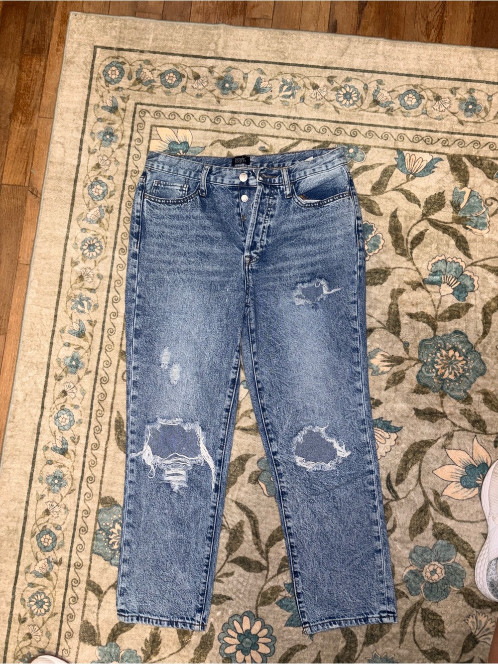 Society Distressed Light Blue Boyfriend Jeans